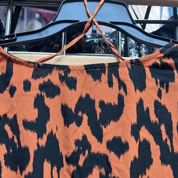 NWT,bebe Faux Wrap Tiered Skirt Dress,oramilt color - Picture 14 of 17